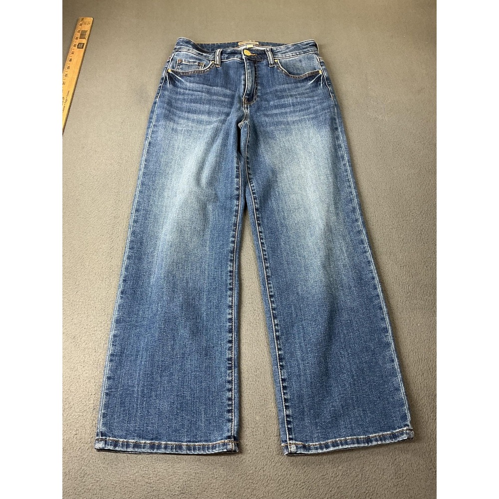KUT From The Kloth Jeans Womens 2 Blue Wide Leg High Rise Relaxed 29.5 Inseam